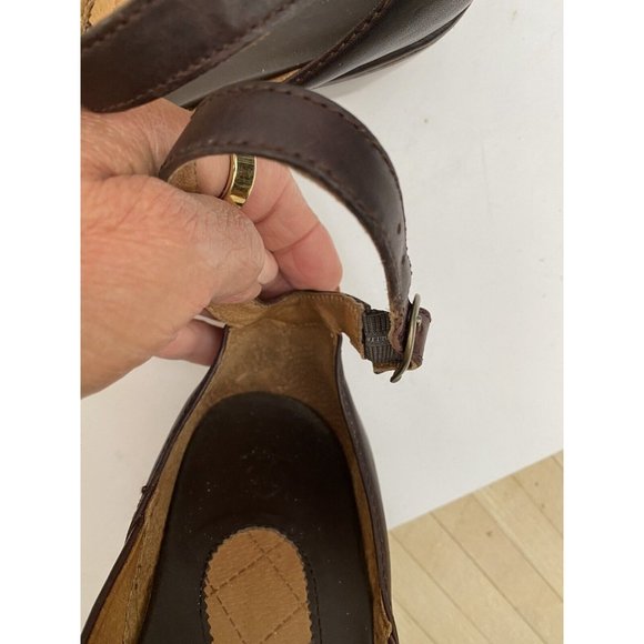 Ariat Womens Leather Sz 9.5B Dark Chocolate Mary Jane Clog, ankle strap - Picture 11 of 12